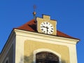 The top of bell tower in old town Benesov