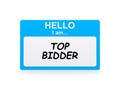 Top bidder tag Royalty Free Stock Photo