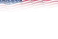 A top border american flag illustration graphic fade gradient effect presentation card