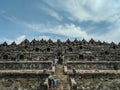 Top of Borobudur Temple, Magelang, Central Java, Indonesia