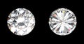 Top and bottom view of large diamond Royalty Free Stock Photo