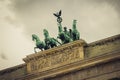 Top of the brandenburg gate (Brandenburger Tor) in Berlin Royalty Free Stock Photo