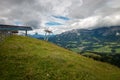 Top of Brandstadl cable car in Scheffau, Austria