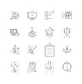 Top brass line icons collection. Leadership, Command, Executive, Authority, Power, Management, Decision-making vector