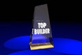 Top Builder Contractor Construction Award Words 3d Illustration