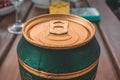 Top of the can of cold beer Royalty Free Stock Photo