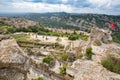 On the top of castle at Baux-de-Provence Royalty Free Stock Photo