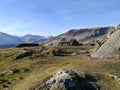 Top of Castle Crag on a great morning Royalty Free Stock Photo