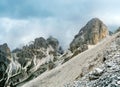 The top of Catinaccio Antermoia. Dolomites Royalty Free Stock Photo