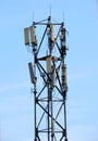 The top of a cellular base station Royalty Free Stock Photo