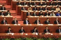 Top Chinese leaders attending parliament meeting Royalty Free Stock Photo