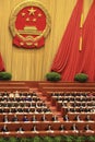 Top Chinese leaders attending parliament meeting Royalty Free Stock Photo