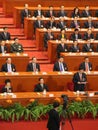 Top Chinese leaders attending parliament meeting Royalty Free Stock Photo