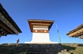 The top of 108 chortens stupas , the memorial in honour of the