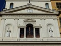 Top of the church of Saints Sergius and  Bacchus of the Ukrainians in the Monti district in Rome, Italy. Royalty Free Stock Photo