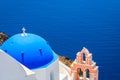 Top of church, Santorini Royalty Free Stock Photo