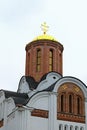 The top of the Church of St. George in cloudy winter day. Build in the Castle hill near Ros River Royalty Free Stock Photo