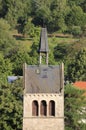 Top of the church tower of St. Anna in Sulzbach, Gaggenau, Germany Royalty Free Stock Photo