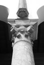 The Top of Classical Column, Marble stone Royalty Free Stock Photo