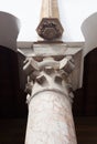 The Top of Classical Column, Marble stone Royalty Free Stock Photo