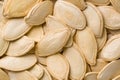 Top close-up view of roasted shelled pumpkin seeds Royalty Free Stock Photo