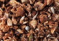 Top close view of cinnamon maple granola