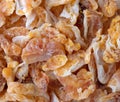 Close view of dried mandarin orange slices