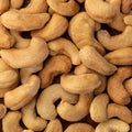 Top closeup view of salted cashew nuts Royalty Free Stock Photo