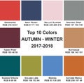 Top 10 Colors Autumn-Winte 2017- 2018