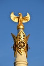 Top of the COLUMN OF iNDEPENDENCE in Astana Royalty Free Stock Photo