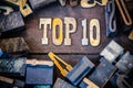 Top 10 Concept Rusty Type Royalty Free Stock Photo