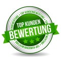 Top customer rating Badge Button Banner - German-Translation: Top Kundenbewertung