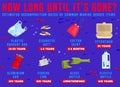 Top debris items found in the ocean infographics