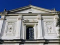 Decorated church of Saint Martin of the Monti to  Rome in Italy. Royalty Free Stock Photo