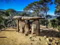 The top in the dolmen of Pedra Gentil Royalty Free Stock Photo