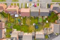 Top down aerial photo of the housing estates and suburban area of the town of Swarcliffe in Leeds Royalty Free Stock Photo