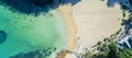 Top down aerial of Shelly Beach, Sydney