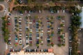 Top down aerial view of a car park, Australia Royalty Free Stock Photo