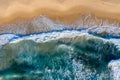 Top down aerial view Nobbys Beach Newcastle NSW Australia