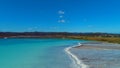 Top down aerial view over natural texture - abstract industrial lake water patterns. Turquoise waternature poluttion