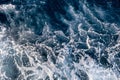 Top down aerial view of sea water surface. White foam waves texture as natural background Royalty Free Stock Photo