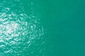 Top down aerial view of turquoise ocean Sea surface and wave texture Amazing nature background