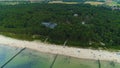 Top Down Beach Baltic Sea Ustronie Morskie Plaza Morze Baltycki Aerial Poland