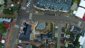 Top Down Fountain Downtown Pobierowo Fontanna Aerial View Poland