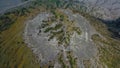 Top down Mount Batok. Volcano have beautiful mountain range wave pattern surface in Tengger caldera. Batok is part of Royalty Free Stock Photo