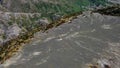 Top down Mount Batok. Volcano have beautiful mountain range wave pattern surface in Tengger caldera. Batok is part of Royalty Free Stock Photo