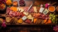 Charcuterie Delight - A Mouthwatering Spread of Cured Meats and Cheeses