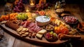 Charcuterie Delight - A Mouthwatering Spread of Cured Meats and Cheeses