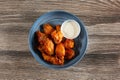 top down plate of buffalo wings Royalty Free Stock Photo