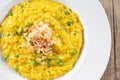 top down saffron risotto Royalty Free Stock Photo